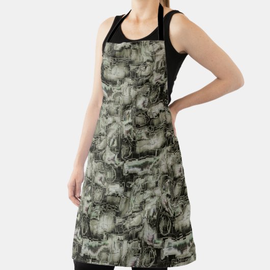 mozaïek met abstract afbeelding in grijze tinten schort (Insitu)