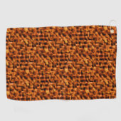 Mozaïek met diep rood tot oranje gradiënt golfhanddoek (Horizontaal)