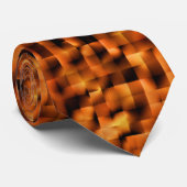 Mozaïek met diep rood tot oranje gradiënt stropdas (Opgerold)