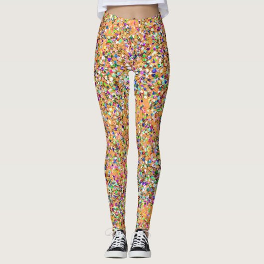 Mozaïek Moderne Grit Glitters Leggings (Voorkant)