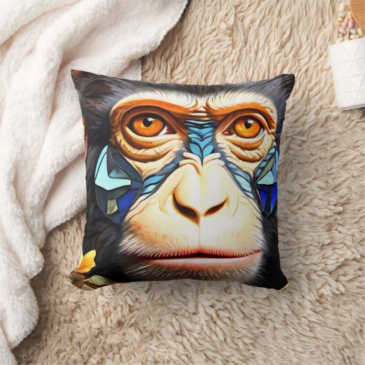 Mozaïek Monkey Kussen Gooien & Kussens (Deken)