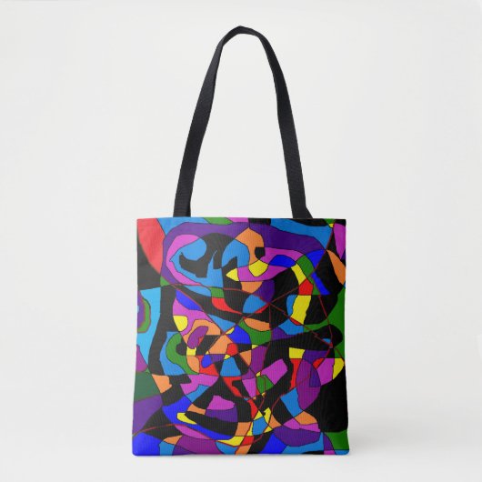 MOZAÏEK MULTI GEKLEURDE VIBRANT TOTE BAG (Voorkant)