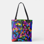 MOZAÏEK MULTI GEKLEURDE VIBRANT TOTE BAG (Achterkant)