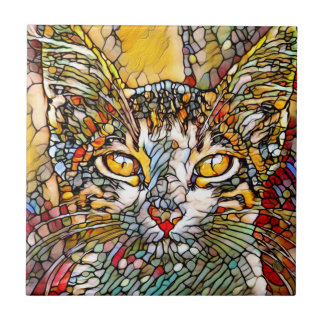 Mozaïek Multicolor Cat 697 Tegeltje