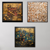 Mozaïek muurkunst met bladeren patroon muurkunst sets (Voorkant)