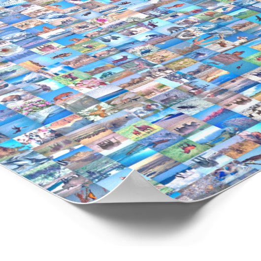 Mozaïek Noord-Amerika Poster (Hoek)