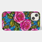 Mozaïek Oudroze Patroon iPhone Hoesje (Achterkant horizontaal)