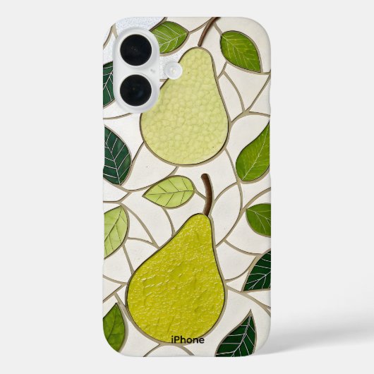 Mozaïek paar gekleurde iPhone 16 hoesje (Achterkant)
