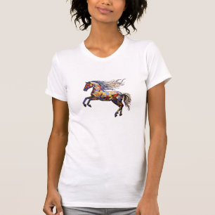 Mozaïek Paard Grafisch T-shirt