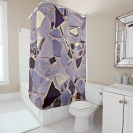 Mozaïek Paars Lavender Modern Terrazzo Art Design Douchegordijn