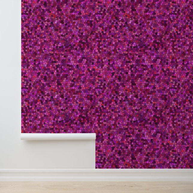 Mozaïek Paars Roze Behang (Applicatie)