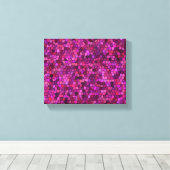 Mozaïek Paars Roze Canvas Afdruk (Insitu (Houten vloer))