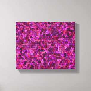 Mozaïek Paars Roze Canvas Afdruk