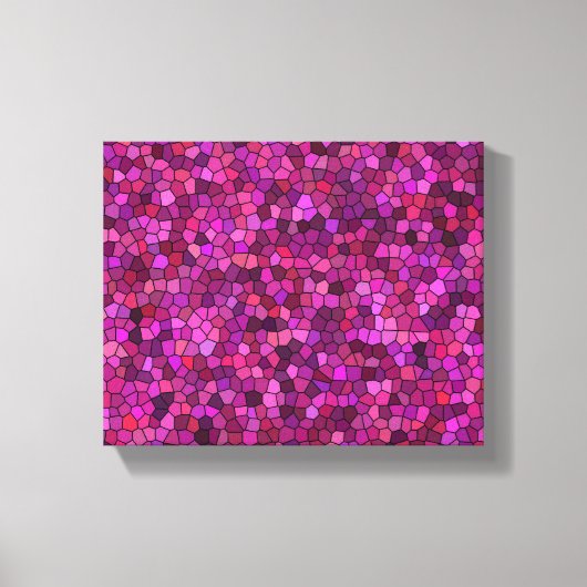 Mozaïek Paars Roze Canvas Afdruk (Voorkant)