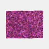 Mozaïek Paars Roze Fleece Deken (Voorkant (Horizontaal))
