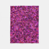 Mozaïek Paars Roze Fleece Deken (Voorkant)
