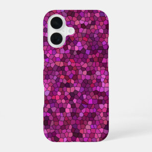 Mozaïek Paars Roze iPhone 16 Hoesje