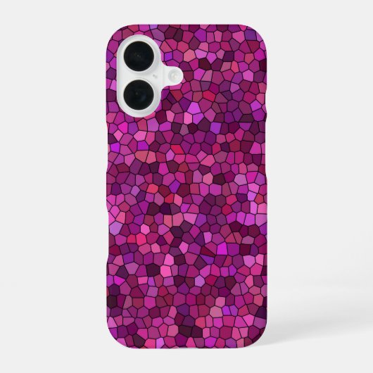 Mozaïek Paars Roze iPhone 16 Hoesje (Achterkant)