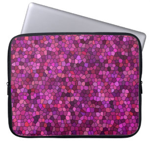Mozaïek Paars Roze Laptop Sleeve