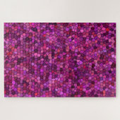 Mozaïek Paars Roze Legpuzzel (Horizontaal)
