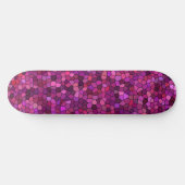 Mozaïek Paars Roze Persoonlijk Skateboard (Horizontaal)