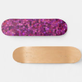 Mozaïek Paars Roze Persoonlijk Skateboard (Horizontaal)