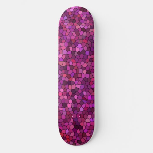 Mozaïek Paars Roze Persoonlijk Skateboard (Voorkant)