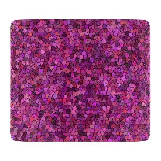 Mozaïek Paars Roze Snijplank (Voorkant)