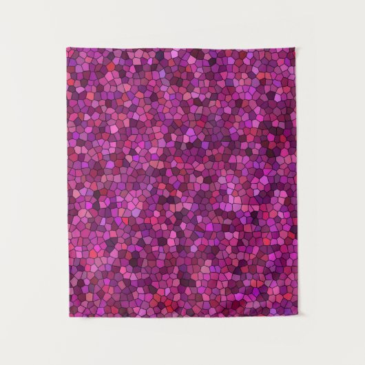 Mozaïek Paars Roze Wandkleed (Voorkant)