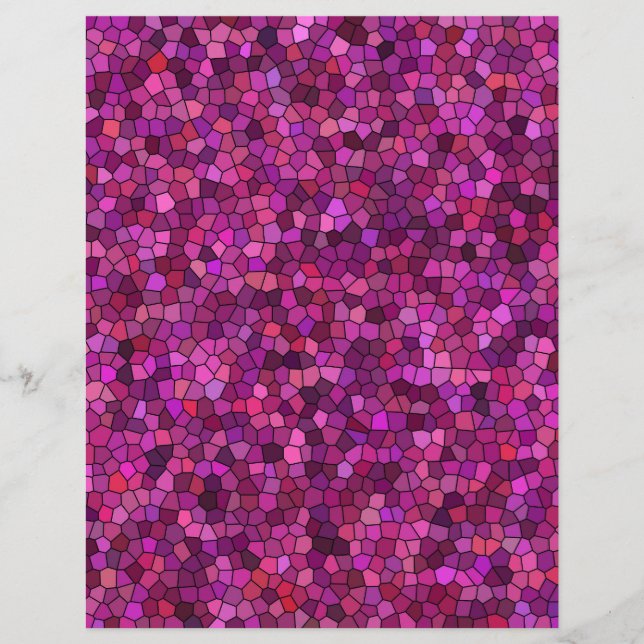 Mozaïek Paarse Roze Briefhoofd (Voorkant)