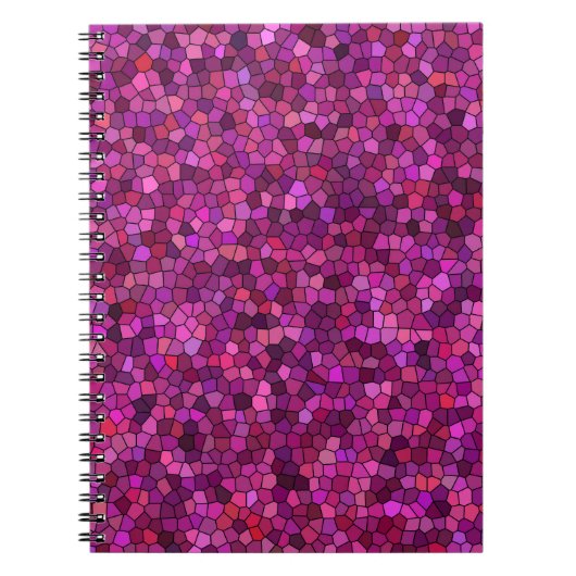 Mozaïek Paarse Roze Notitieboek (Voorkant)