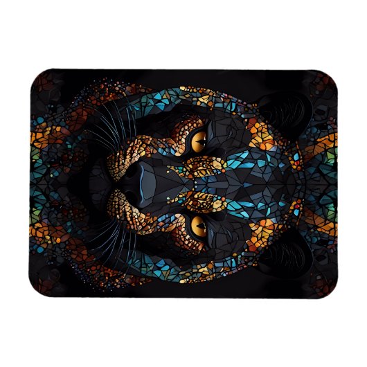 Mozaïek Panther Art Magneet (Horizontaal)