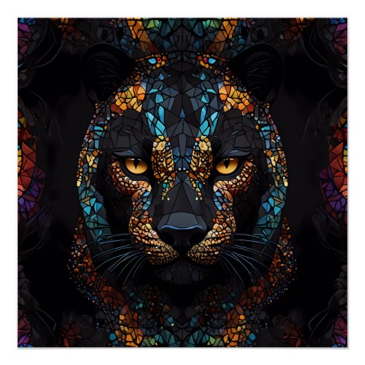 Mozaïek Panther Art Perfect Poster (Voorkant)