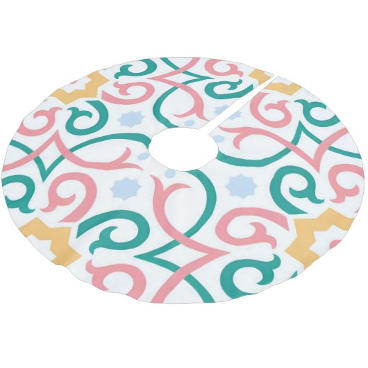 Mozaïek/pastel/lente  kerstboom rok (Gekanteld)