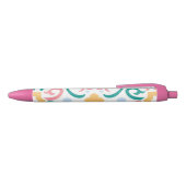 Mozaïek/pastel/veer Blauwe Inkt Pen (Bovenkant)