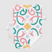 Mozaïek/pastel/veer Golfhanddoek (Insitu)