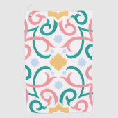 Mozaïek/pastel/veer Golfhanddoek (Voorkant)