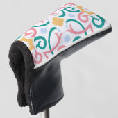 Mozaïek/pastel/veer Golfheadcover (3/4 voorkant)