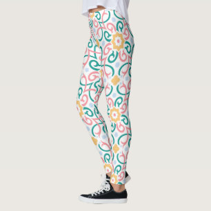 Mozaïek/pastel/veer Leggings