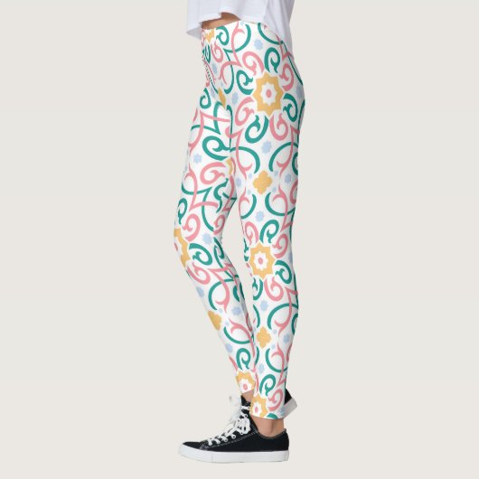 Mozaïek/pastel/veer Leggings (Links)