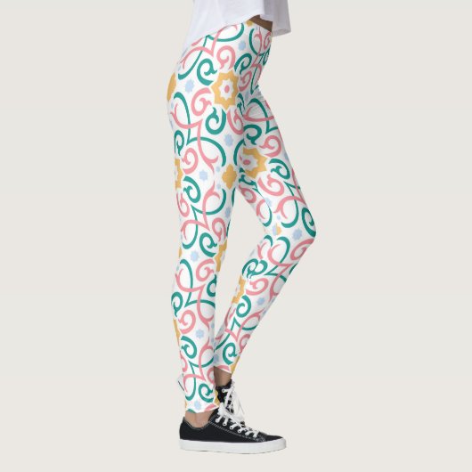 Mozaïek/pastel/veer Leggings (Rechts)