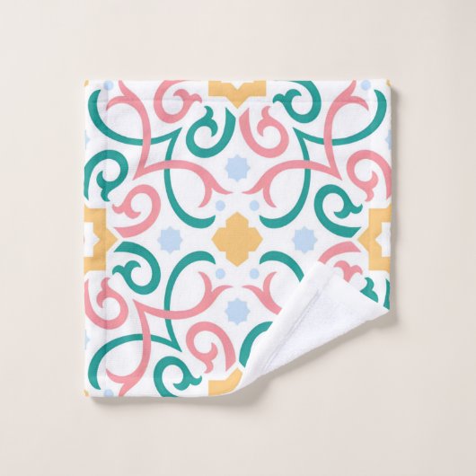 Mozaïek/pastel/veer Washandje (Wasdoekje)