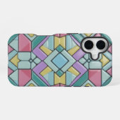 mozaïek pasteltinten iPhone 16 hoesje (Achterkant horizontaal)