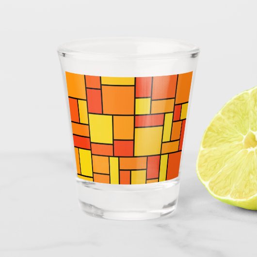 Mozaïek Patroon Shot Glass Glas (Voorkant)