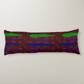 Mozaïek patterend in paarse blauw rood zwart lichaamskussen (Achterkant)