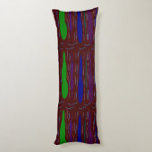 Mozaïek patterend in paarse blauw rood zwart lichaamskussen (Achterkant (Verticaal))