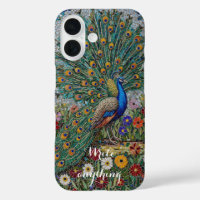 Mozaïek Pauwentuin Artistische iPhone Hoesje