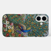 Mozaïek Pauwentuin Artistische iPhone Hoesje (Achterkant (horizontaal))