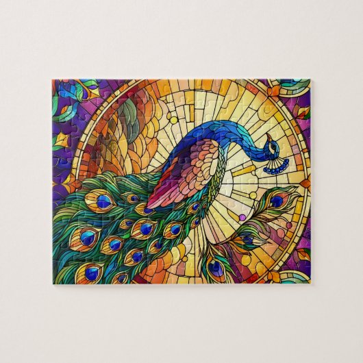 Mozaïek Peacock Jigsaw Puzzel (Horizontaal)