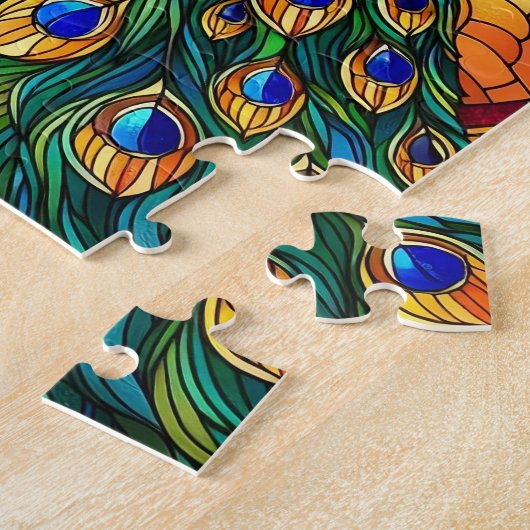 Mozaïek Peacock Jigsaw Puzzel (Zijkant)